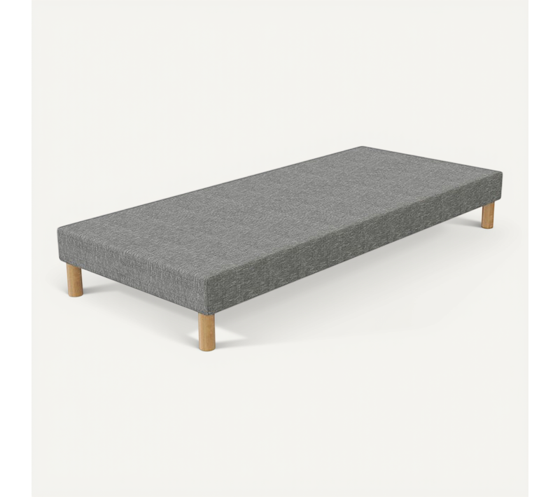 Sommier Tapissier Gris 70x190 + Jeu De Pied . Fabrication Francaise.