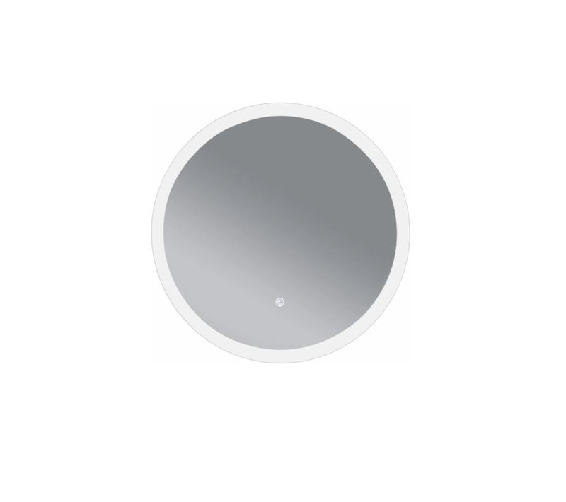 Miroir Salle De Bain Rond 60x60 Cm Avec Éclairage LED
