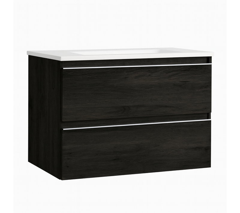 Ensemble Meuble De Salle De Bains Inglet 80cm Ebony