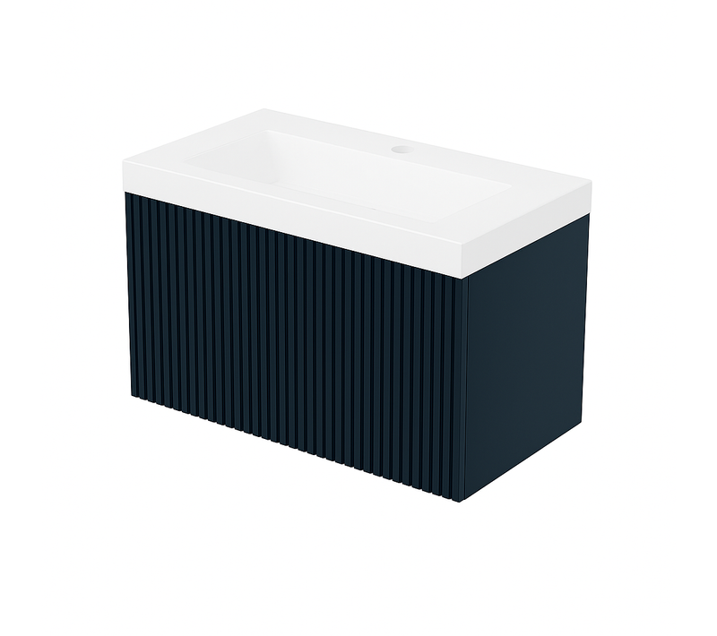 Ensemble Meuble Bari + Vasque Céramique Flat - 60cm Musgo