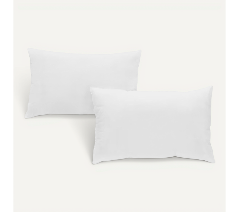 Taies D'oreillers 50x70cm - Blanc - Coton Lavé