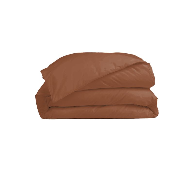 Housse De Couette 240x260cm - Mocca Mousse - Satin De Coton