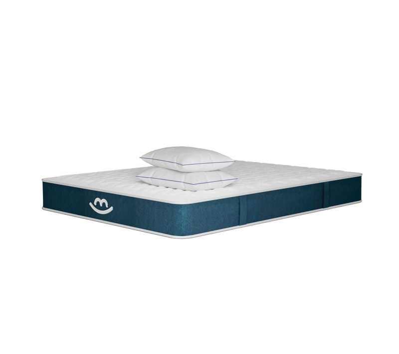 Matelas Hybride Et Oreillers Moelleux 140x190cm Épais 22cm Et Oreillers 60x60cm