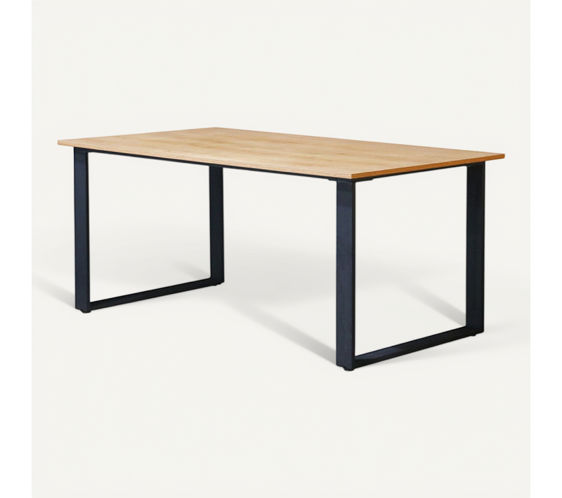 Table À Manger 170 X 95 Cm Pieds U Métal Nina