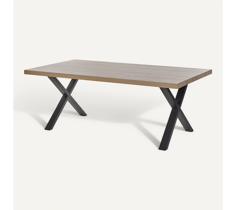 Table à Manger 200 X 95 Cm Pieds En Croix Ariel