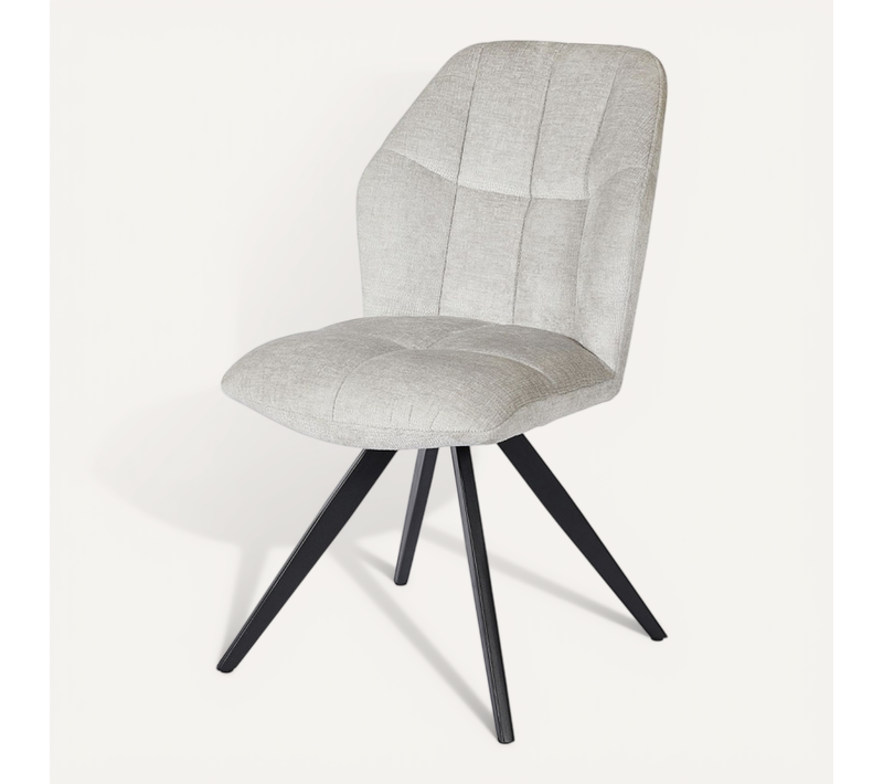 Chaise St2319 Gris Clair Pieds Métal Noir