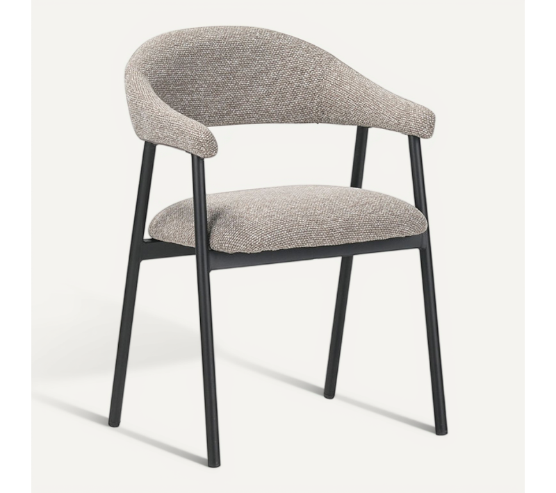 Chaise Repas Mathia Taupe Structure Noir Takasit