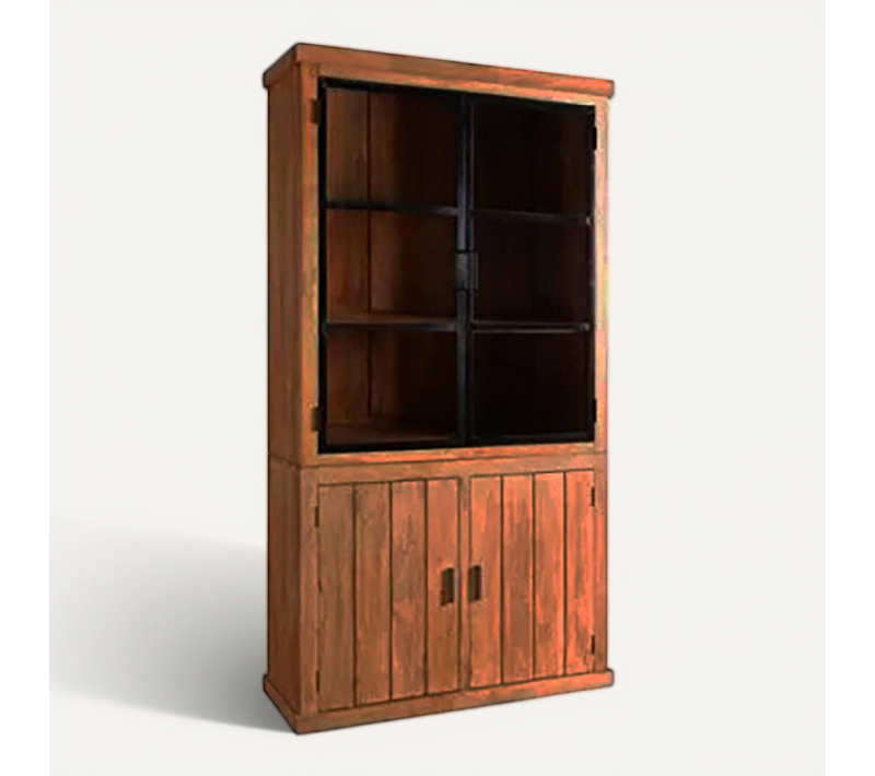 Vitrine 2+2 Portes Manguier Massif Ruv