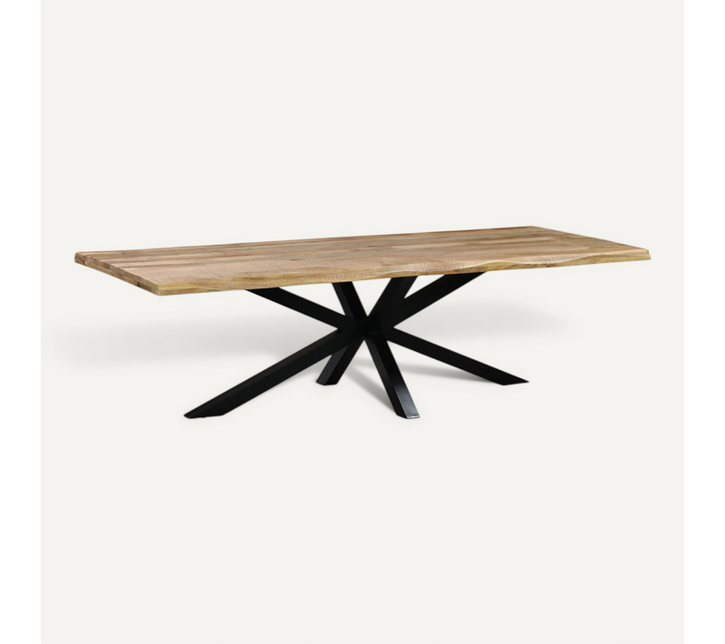 Table À Manger 220 X 110 Cm Théo Manguier Pied Métal
