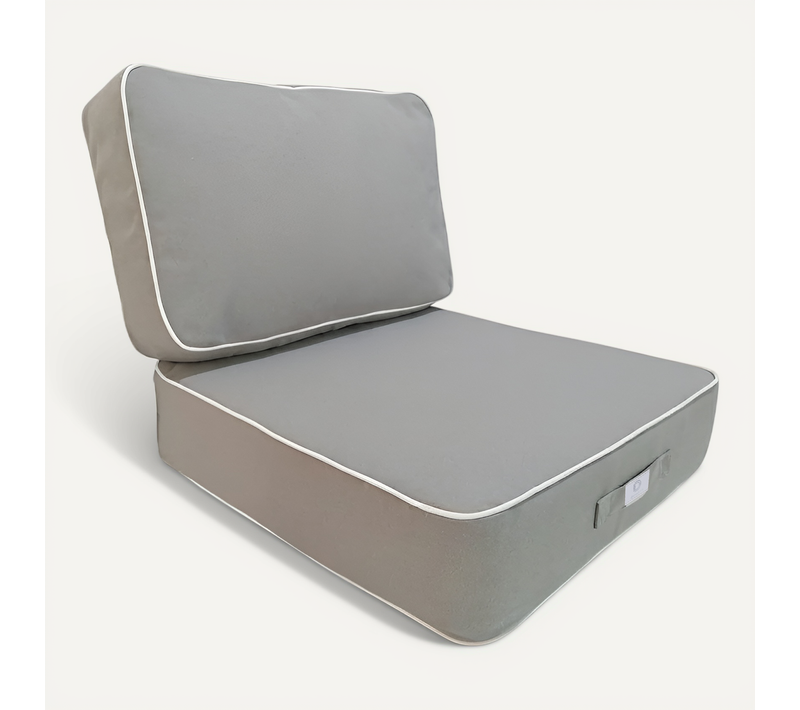 Coussins Salon Jardin Premium Déhoussable 50x50cm Gris Clair