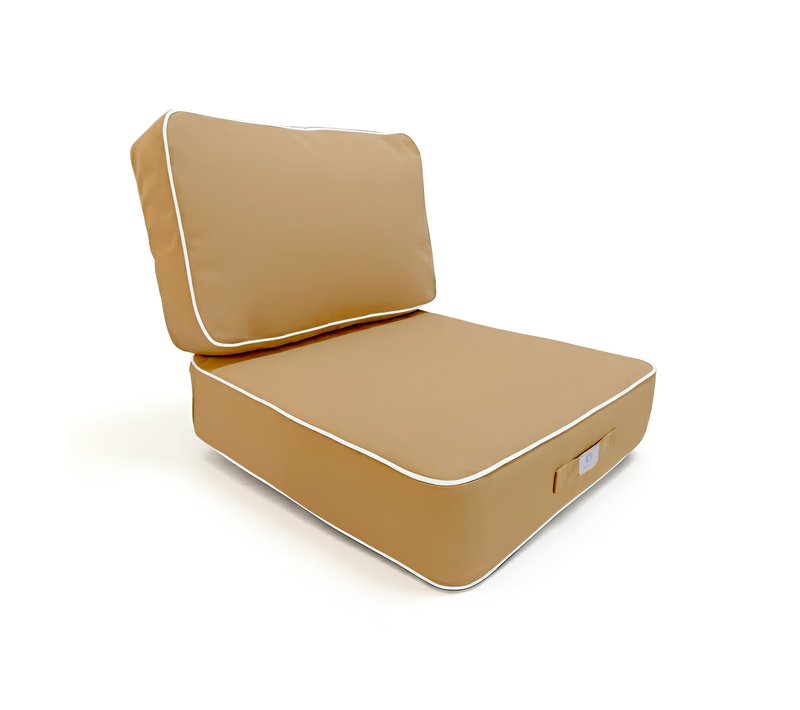 Coussins Salon Jardin Premium Déhoussable 50x50cm Moka