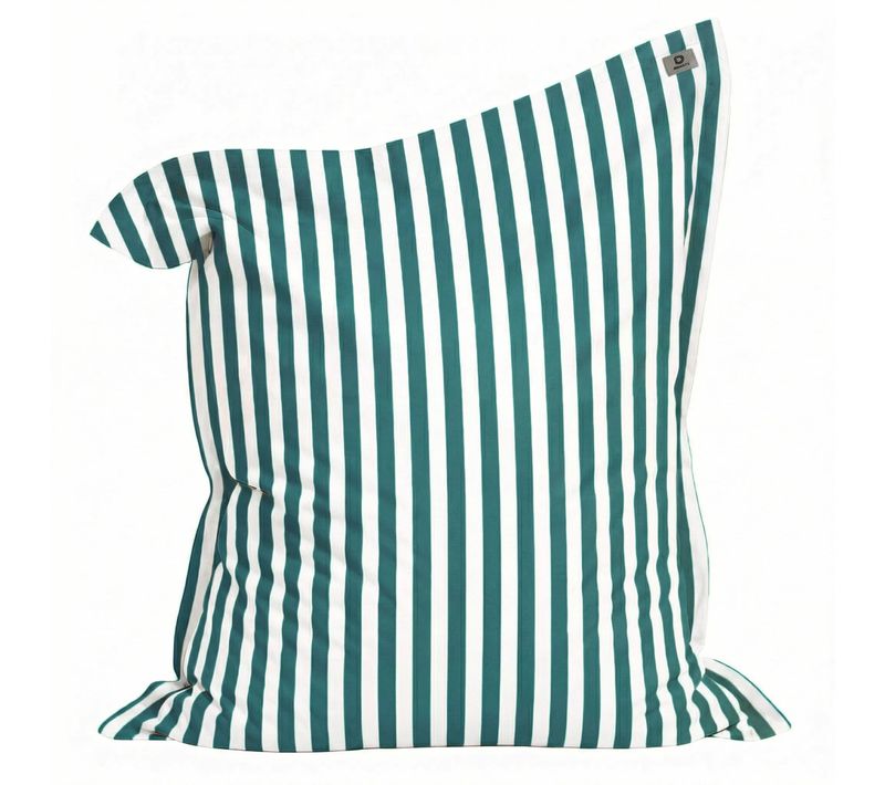 Housse Pour Pouf Géant XXL 180x140cm Intérieur Et Extérieur - Rayure Vert