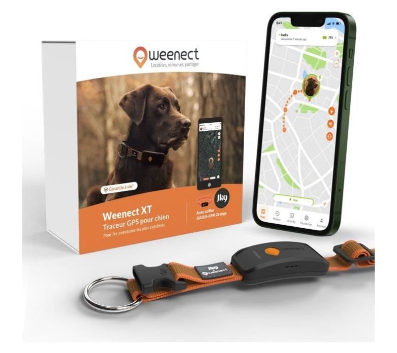 Collier Gps Pour Chien -  Chien Xt - Antenne XL - Etanche - Collier Julius-k9 - Fonctionne Avec Abo