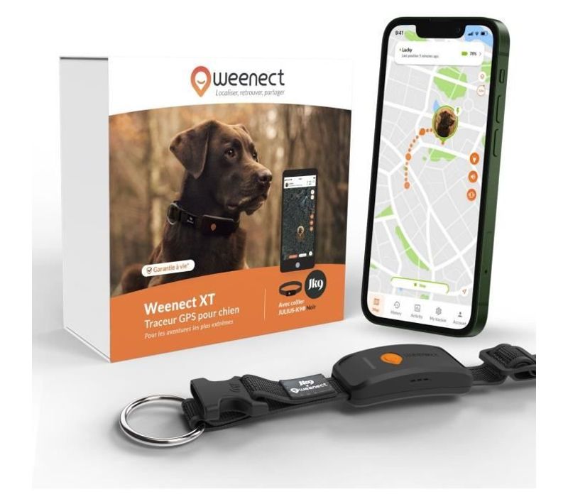 Collier Gps Pour Chien -  Chien Xt - Antenne XL - Etanche - Collier Julius-k9 - Fonctionne Avec Abo