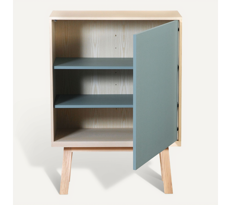 Armoire 1 Porte De 90 Cm De Large, En Frêne