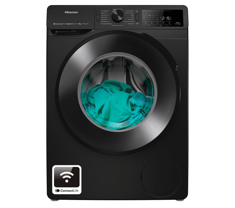 Lave-linge hublot HISENSE WF3V843BB3FR 8kg Noir
