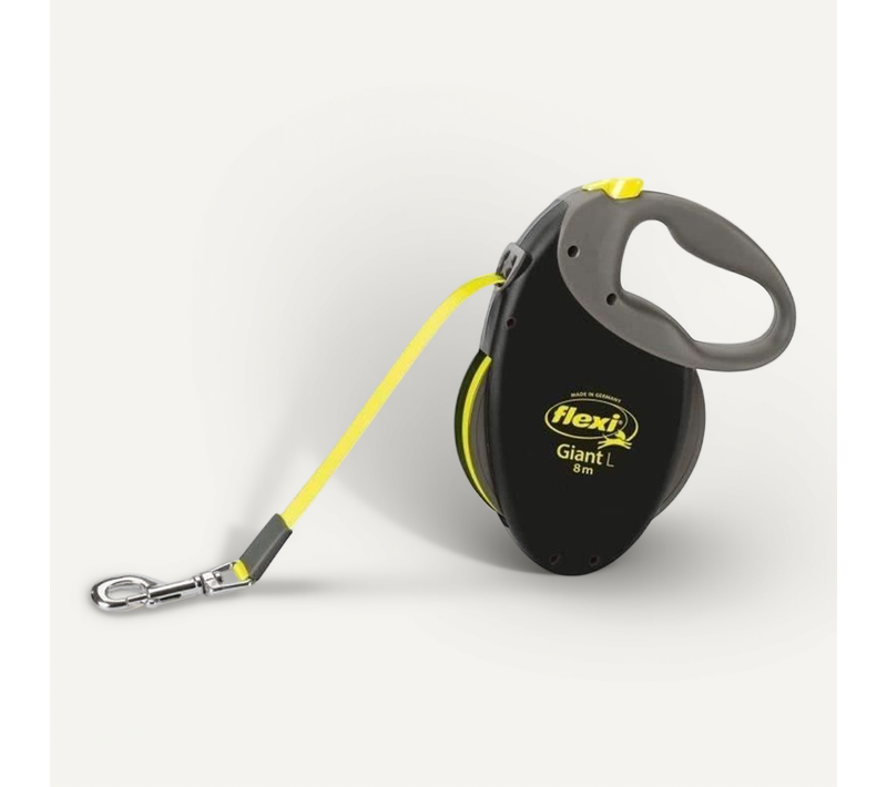 Laisse Rétractable Giant L Sangle 8 M - Pour Chiens Jusqu'à 50 Kg, Néon