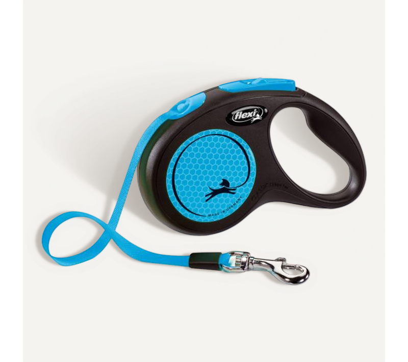 Laisse New Neon S Tape 5 M Black/ Neon Blue Cl11t5-251-s-neobl