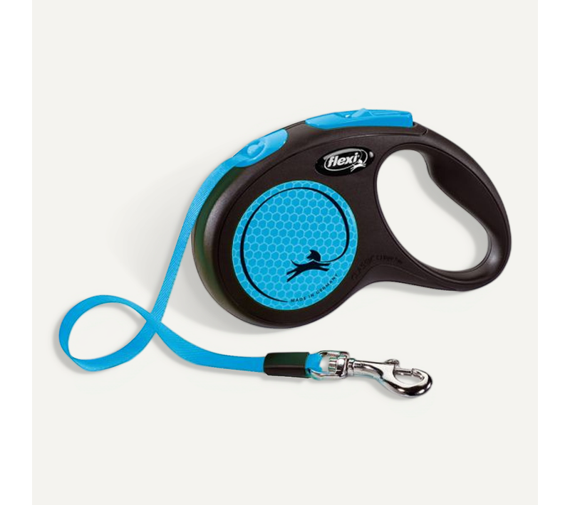 Laisse New Neon M Tape 5 M Black/ Neon Blue Cl21t5-251-s-neobl