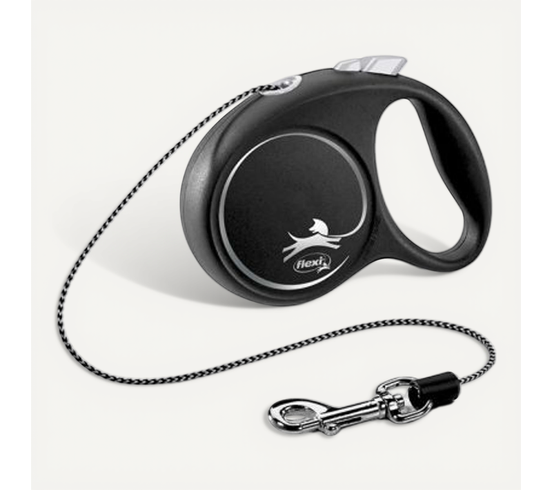 Laisse Black Design Xs Cord 3m Black/ Silver Fu02c3-251-s-si