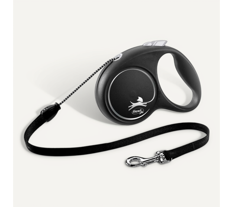 Laisse Black Design M Cord 5m Black/ Silver Fu22c5-251-s-si