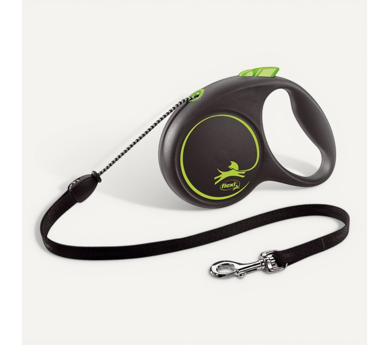 Laisse Black Design M Cord 5m Black/ Green Fu22c5-251-s-cg