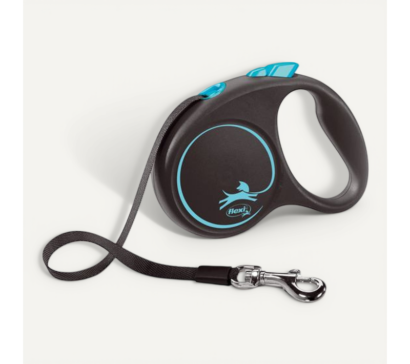 Laisse Black Design S Tape 5m Black/ Blue Fu12t5-251-s-chbl