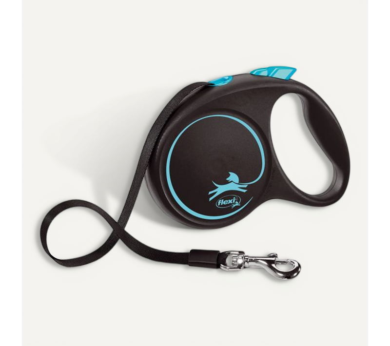 Laisse Black Design M Tape 5m Black/ Blue Fu22t5-251-s-chbl