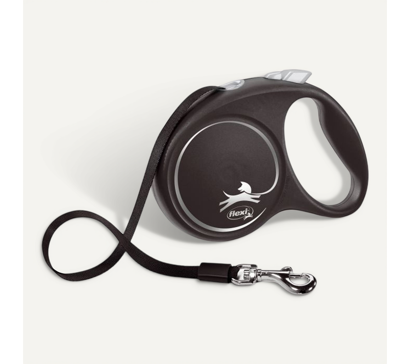 Laisse Black Design L Tape 5m Black/ Silver Fu32t5-251-s-si