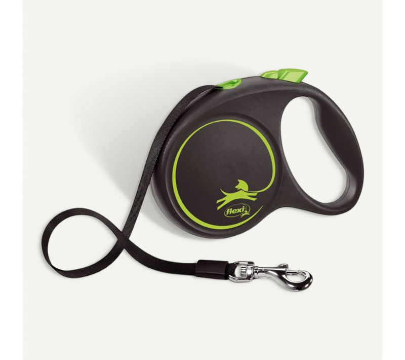Laisse Black Design L Tape 5m Black/ Green Fu32t5-251-s-cg
