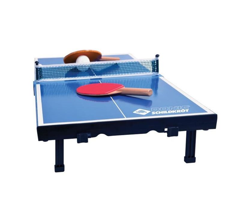 Table Mini Ping-pong Pliable 66 X 33 X 9 Cm - 2 Raquettes Et 1 Balle