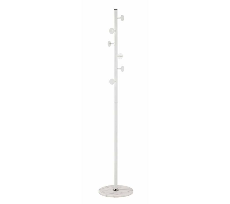 Porte-manteau En Marbre "tahia" 180cm Blanc