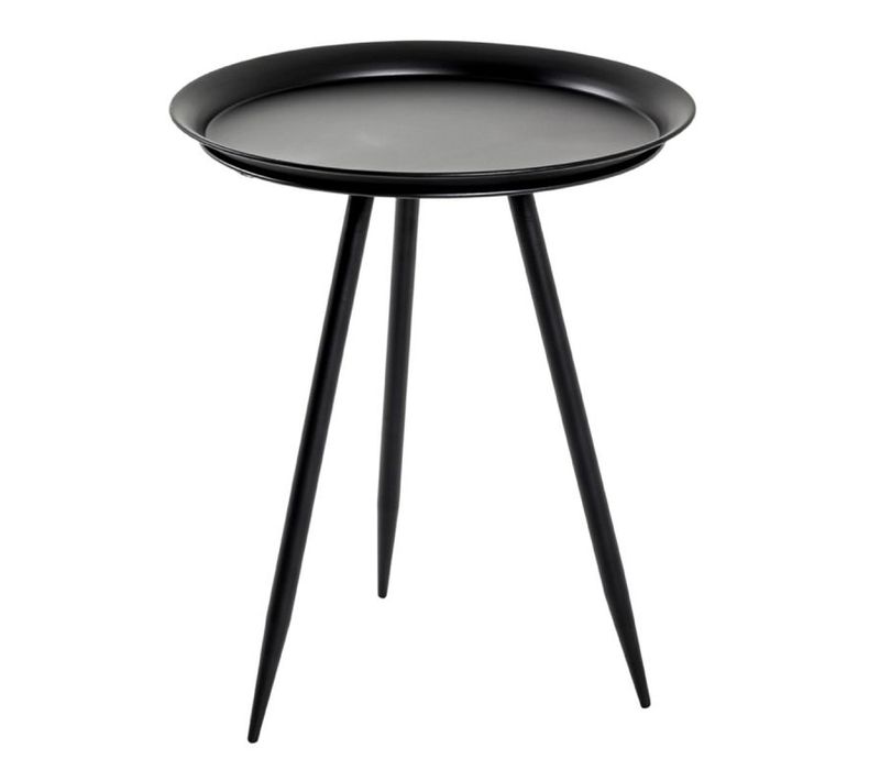 Table Basse Ronde Shyna En Métal 44cm - Noir