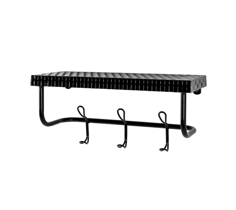 Patère Murale étagère "lilian" 42cm Noir