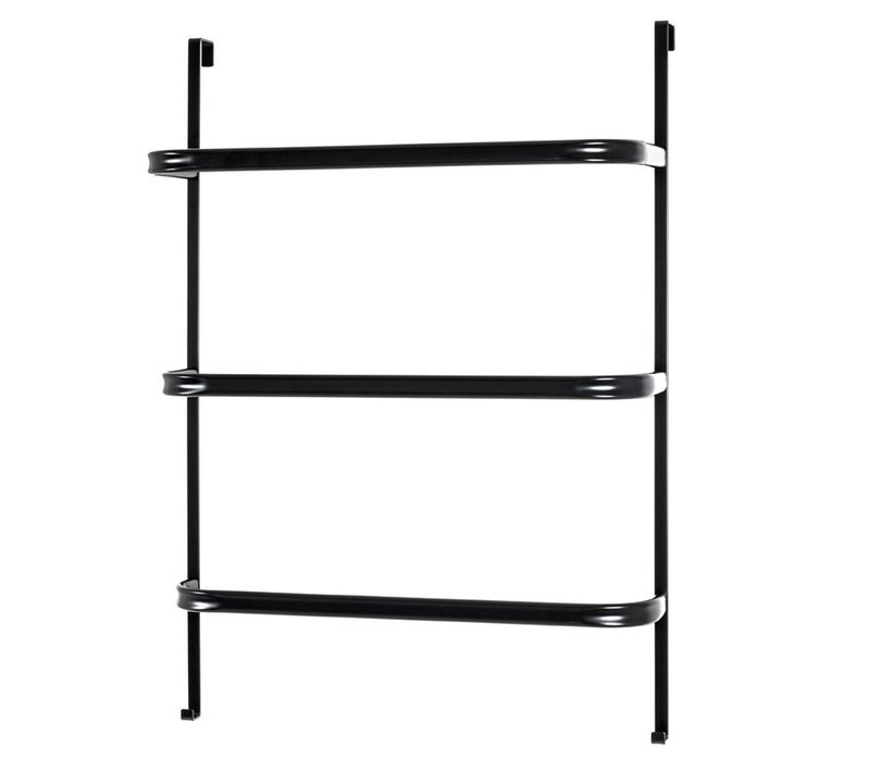 Porte-serviettes 3 Niveaux "suspendre" 78cm Noir