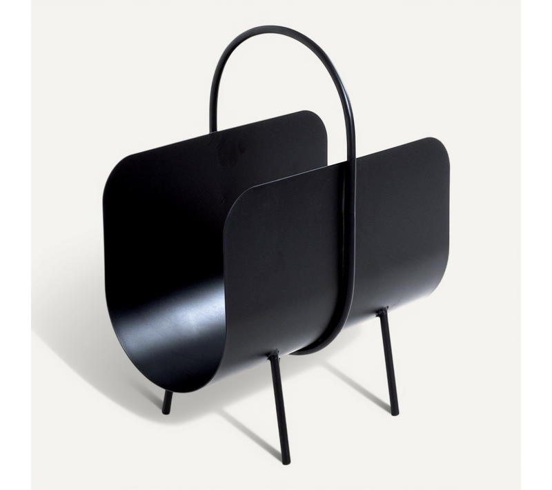 Porte-revues Design "sero" 47cm Noir Laqué