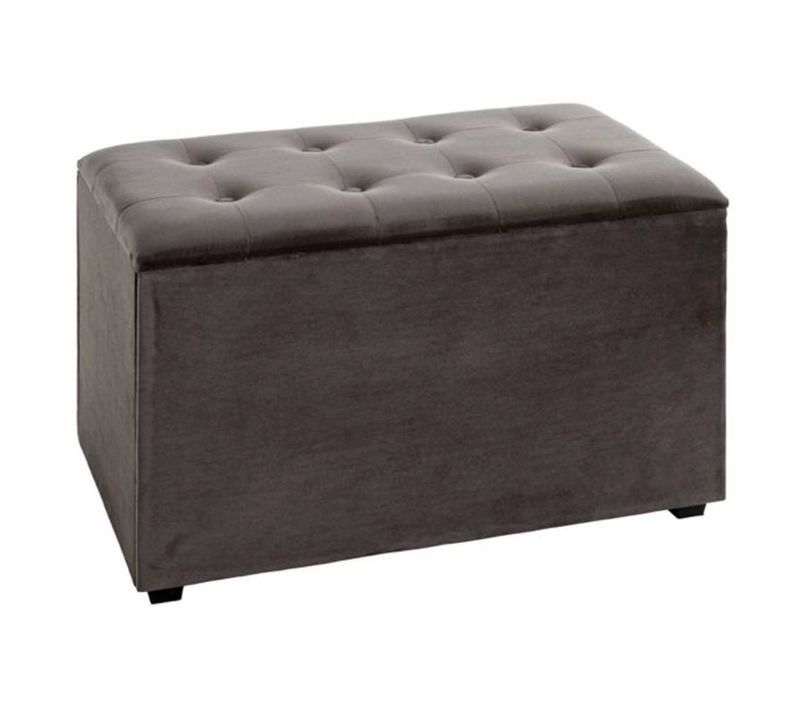 Coffret De Rangement Velours "idaya" 65cm Anthracite