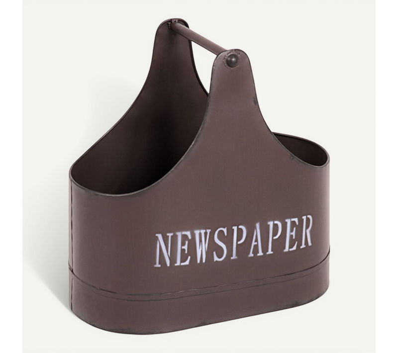 Porte-revues En Métal "vintage" 44cm Marron