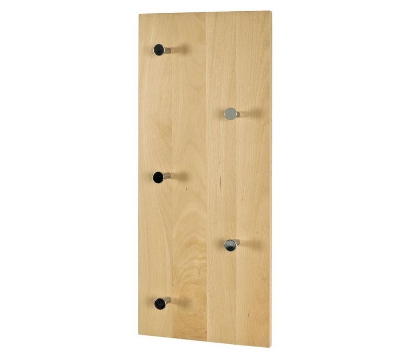 Patère Murale En Bois "5 Crochets" 60cm Naturel