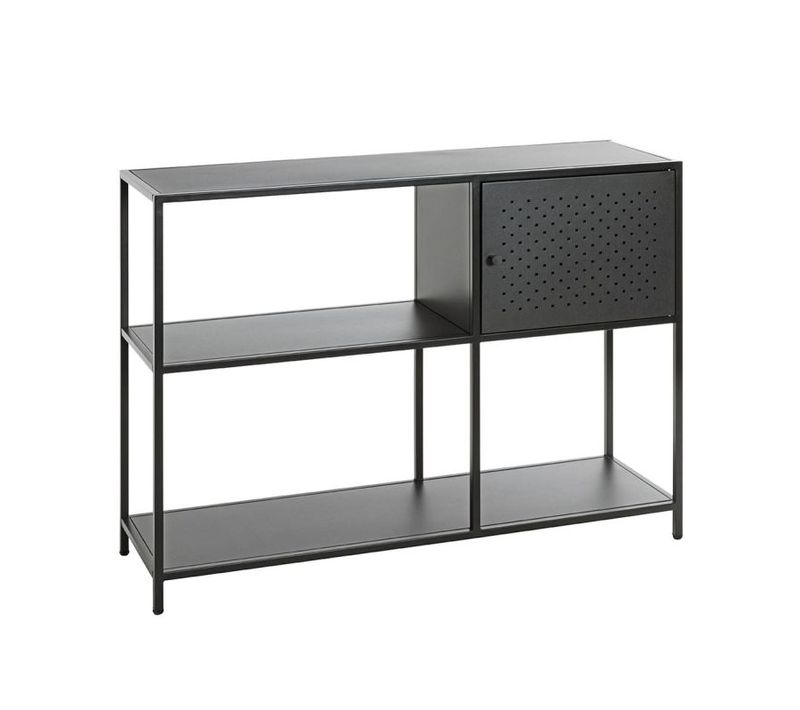 Buffet 3 Niveaux 1 Casier "nelia Ii" 100cm Noir