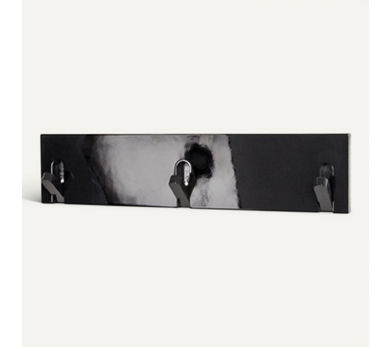 Patère Murale 3 Crochets "epura" 44cm Noir