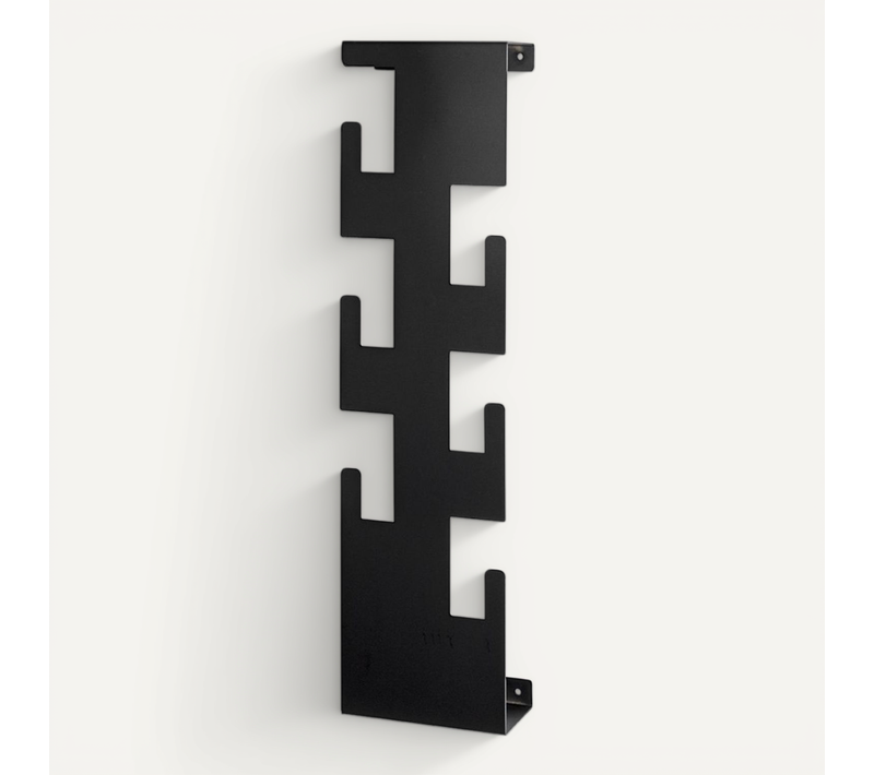 Patère Murale Design "6 Crochets" 60cm Noir