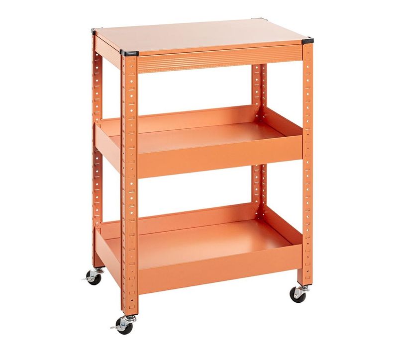 Desserte De Cuisine 3 Niveaux "coppa" 75cm Orange