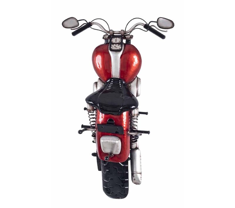 Patère Murale Vintage "motard I" 65cm Rouge