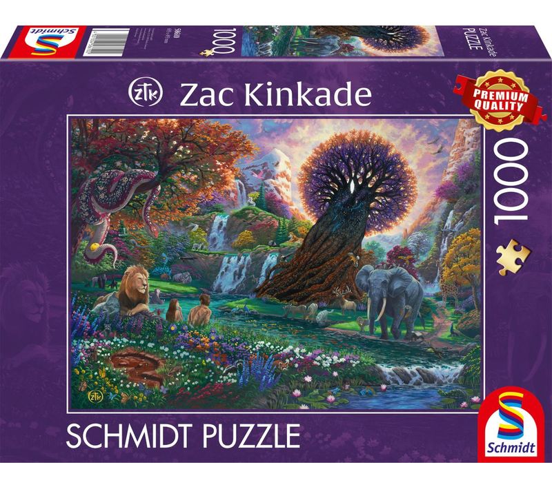 Puzzle 1000 Pièces - Le Jardin D'eden (zac Kinkade) Motif Multicolore