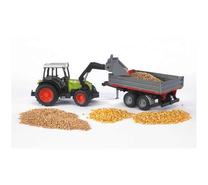 Tracteur Claas Nectis 267 F Avec Remorque 65,5 Cm