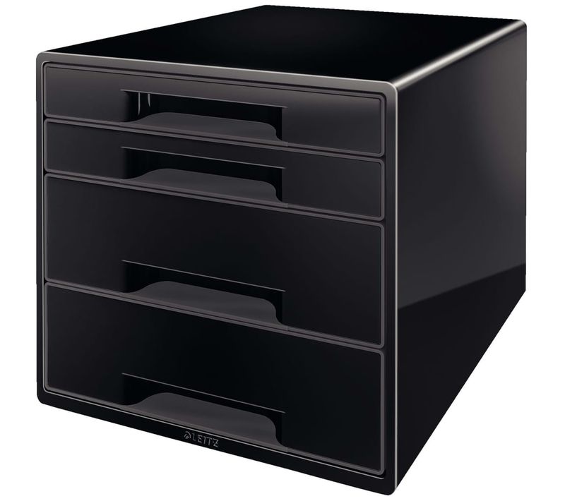 Cube De Bureau 4 Tiroirs Noir