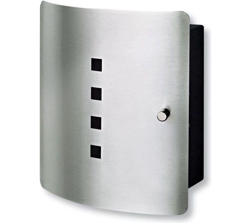 Armoire à Clés Murale Quad 6204/10 Ni, Façade Inox Brossé, 10 Crochets