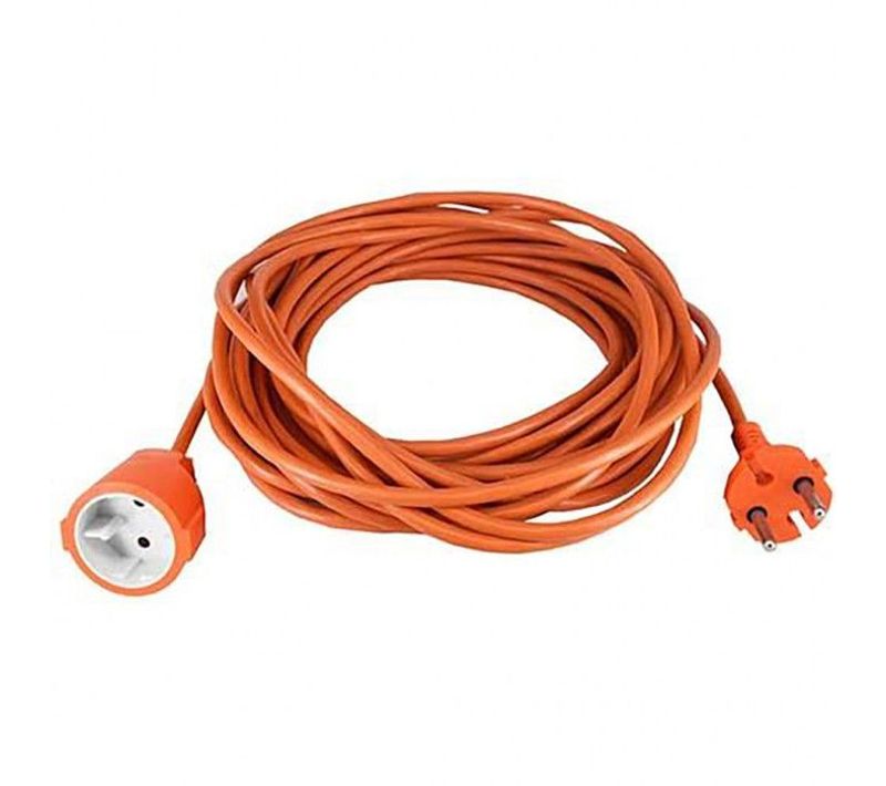 Rallonge Électrique - H05vvf 2x1,5 - 25 M - Orange - Utilisation Extérieure