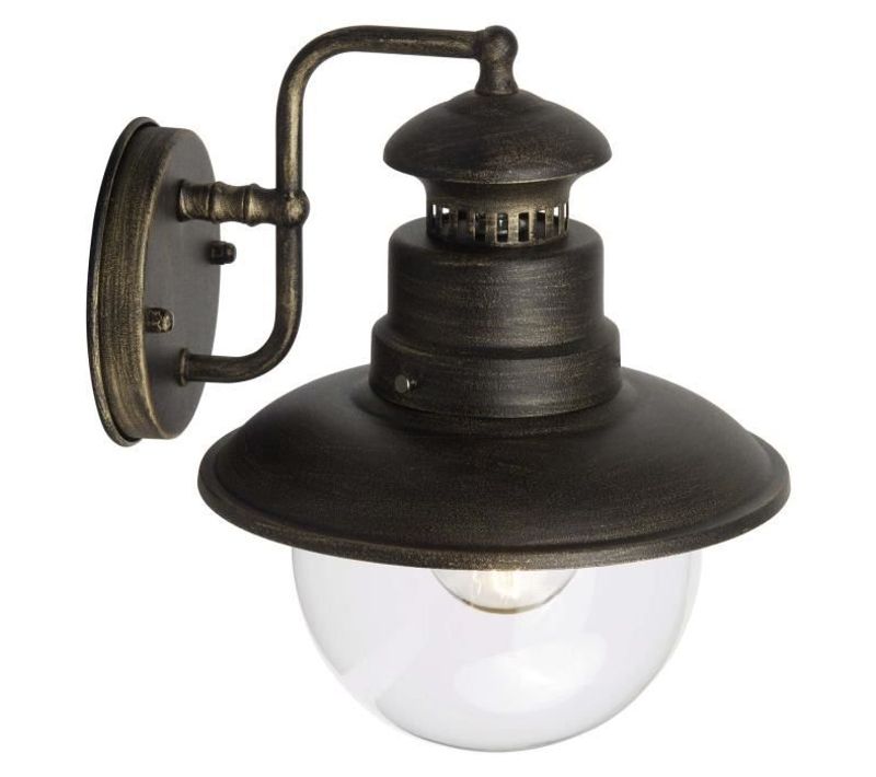 Applique Extérieure Descendante Artu Noir Dore E27 Max 60 W